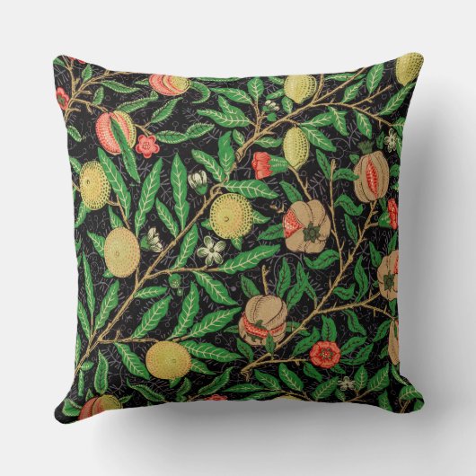 ウィリアパーソナライズされたムモリスフローラ屋外 クッション (裏面)