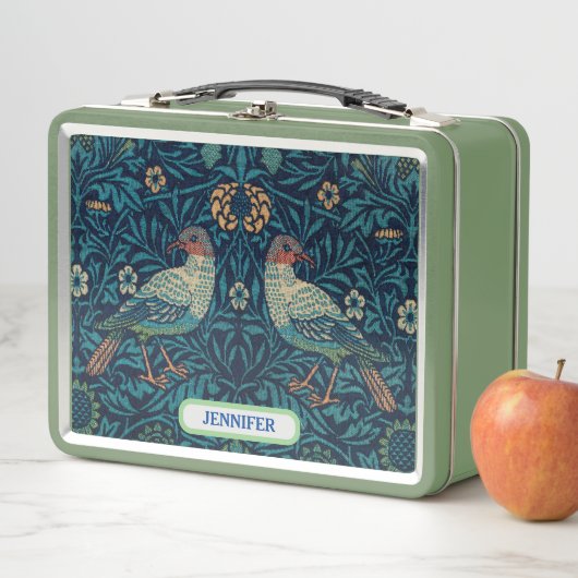 ウィリアパーソナライズされたム・モリスレトロ メタルランチボックス (インサイチュ)