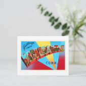 ウィリアマンティックコネチカットCTヴィンテージ旅行記念品 ポストカード (スタンド正面)