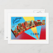 ウィリアマンティックコネチカットCTヴィンテージ旅行記念品 ポストカード (正面/裏面)