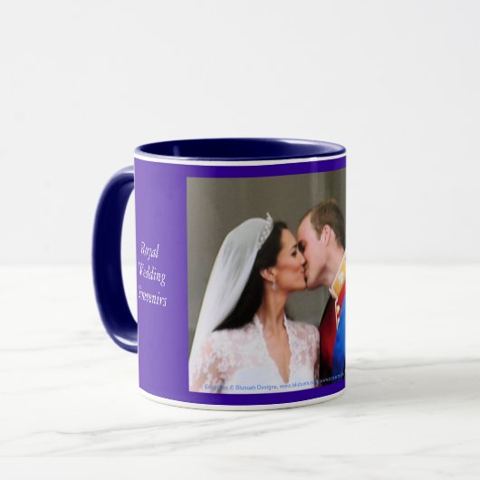 ウィリアムおよびKateの王室のな結婚の記念品のマグ マグカップ (正面左)