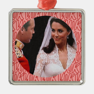 ウィリアムおよびKateの王室のな結婚式のオーナメント メタルオーナメント