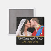 ウィリアムとケイト王室のの結婚キス マグネット (正面/裏面)