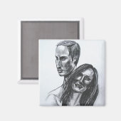 ウィリアムとケイト結婚ズ マグネット (正面/裏面)