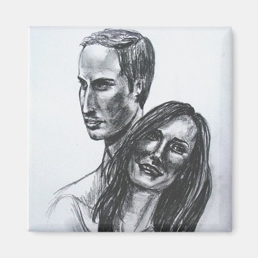 ウィリアムとケイト結婚ズ マグネット (正面)