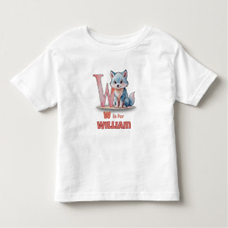 ウィリアムのW - オーダーメイドの幼児名Tシャツ トドラーTシャツ