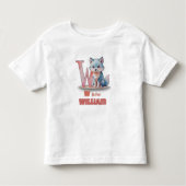 ウィリアムのW - カスタム幼児名Tシャツ トドラーTシャツ (正面)