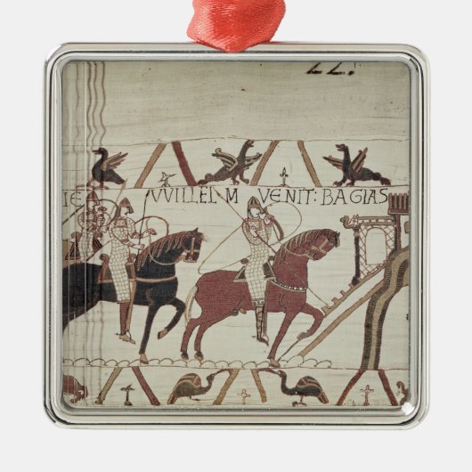ウィリアムはバイユーで征服者着きます メタルオーナメント (正面)