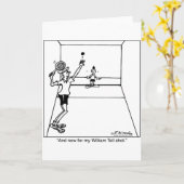 ウィリアムはラケットボールの打撃を言います カード (黄色い花)