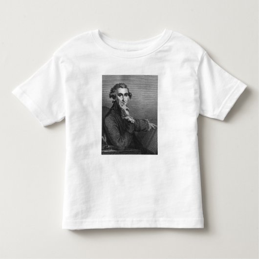 ウィリアムアンガス著刻まれるトマス・ペイン1791年 トドラーTシャツ (正面)
