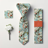 ウィリアムインスパイアモリスさくらんぼブロッサムフローラ ネクタイ