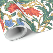 ウィリアムインスパイアモリスカラフル鮮やか花 ラッピングペーパー (ロールコーナー)