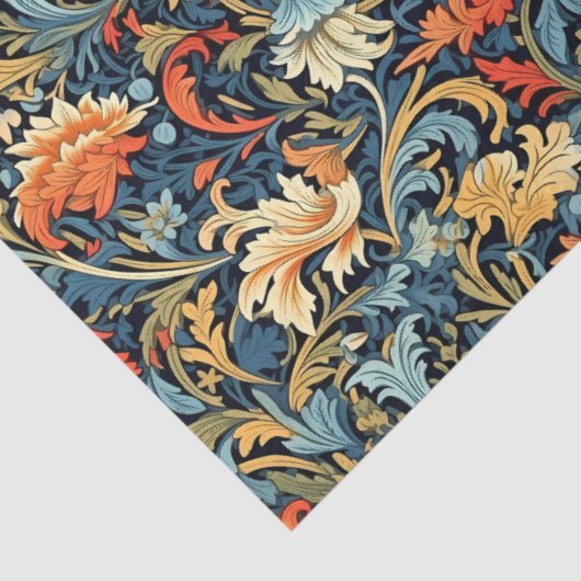 ウィリアムインスパイアモリスカラフル鮮やか花 薄葉紙 (詳細)