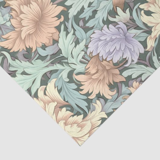 ウィリアムインスパイアモリスクリームパープルピーチセージ 薄葉紙 (詳細)