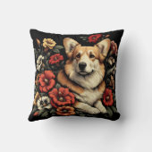 ウィリアムインスパイアモリスコルギ枕 クッション (裏面)