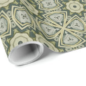 ウィリアムインスパイアモリスソフトなパステルグリーン形状 ラッピングペーパー (ロールコーナー)