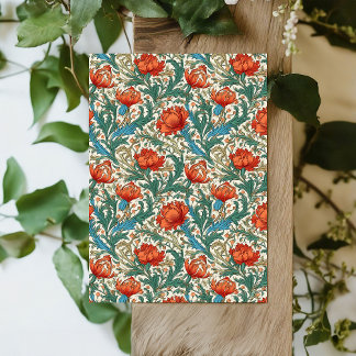 ウィリアムインスパイアモリステラコッタパステルグリーン 薄葉紙