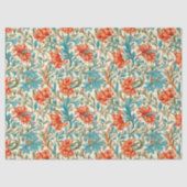 ウィリアムインスパイアモリステラコッタパステルブルー 薄葉紙 (正面)