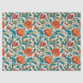 ウィリアムインスパイアモリステラコッタパステルブルー 薄葉紙 (正面)