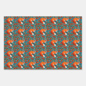 ウィリアムインスパイアモリスディアー、キツネ&ラビット ラッピングペーパーシート (正面2)