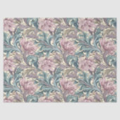 ウィリアムインスパイアモリスパープル淡い色のパステルグリーン 薄葉紙 (正面)