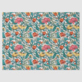 ウィリアムインスパイアモリスピンク黄銅ブルー 薄葉紙 (正面)