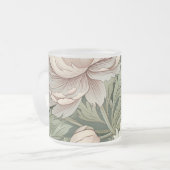 ウィリアムインスパイアモリスフローラすりガラス製マグカップ フロストグラスマグカップ (正面左)