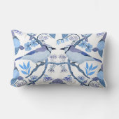 ウィリアムインスパイアモリスブルージェイボタニカルペリ ランバークッション (正面)