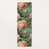 ウィリアムインスパイアモリス牡丹フローラパターン（の模様が）ある ヨガマット (裏面)