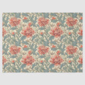 ウィリアムインスパイアモリス赤セージ緑ピンク 薄葉紙 (正面)