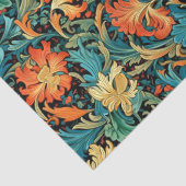 ウィリアムインスパイアモリス銅パステルブルー・イエロー 薄葉紙 (詳細)