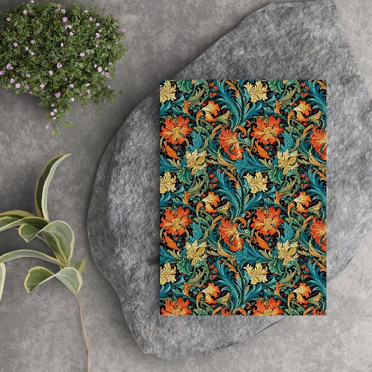 ウィリアムインスパイアモリス銅パステルブルー・イエロー 薄葉紙