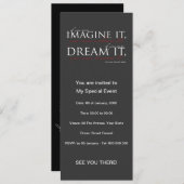 ウィリアムウォード想像引用文 招待状 (正面/裏面)