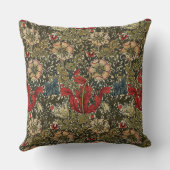 ウィリアムエレガントモリスヴィンテージ花柄 クッション (裏面)