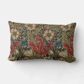 ウィリアムエレガントモリスヴィンテージ花柄 ランバークッション (裏面)
