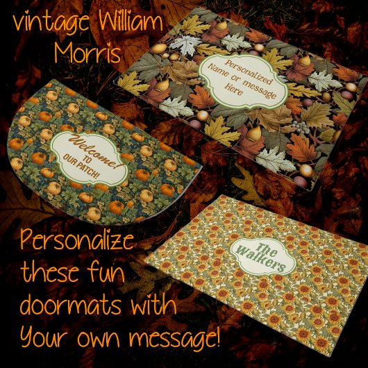 ウィリアムカスタマイズモリスオータムガーデナー ドアマット