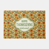 ウィリアムカスタマイズモリス感謝祭ひまわり ドアマット (正面)