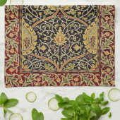 ウィリアムクラシックモリスプリントデザイン キッチンタオル (折り畳み)