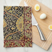 ウィリアムクラシックモリスプリントデザイン キッチンタオル (四つ折り)