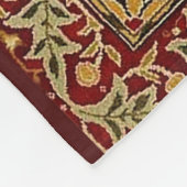 ウィリアムクラシックモリスプリントデザイン フリースブランケット (角)