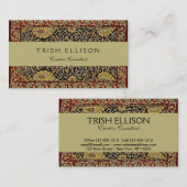 ウィリアムクラシックモリスプリントデザイン 名刺 (正面/裏面)