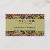 ウィリアムクラシックモリスプリントデザイン 名刺 (裏面)