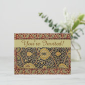 ウィリアムクラシックモリスプリントデザイン 招待状 (スタンド正面)