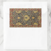 ウィリアムクラシックモリスプリントデザイン 長方形シール (バッグ)