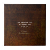 ウィリアムシェイクスピア感動的ドリーム引用文 タイル (正面)