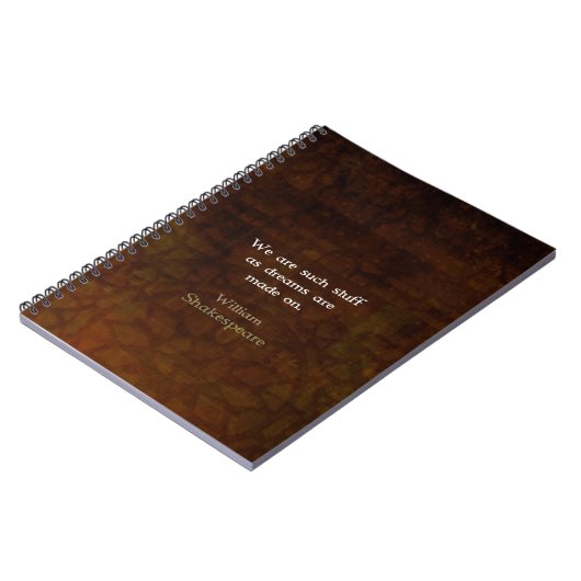 ウィリアムシェイクスピア感動的ドリーム引用文 ノートブック (左側)