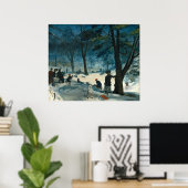 ウィリアムジェームズグラクエンズセントラルパークウィンター ポスター (ホームオフィス)