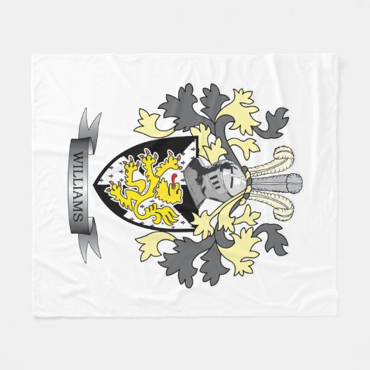 ウィリアムスの紋章付き外衣 フリースブランケット (正面(横))