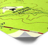 ウィリアムスバーグバージニアのヴィンテージ地図（1952年） ポスター (角)