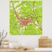 ウィリアムスバーグバージニアのヴィンテージ地図（1952年） ポスター (キッチン)